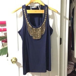 Navy blue top